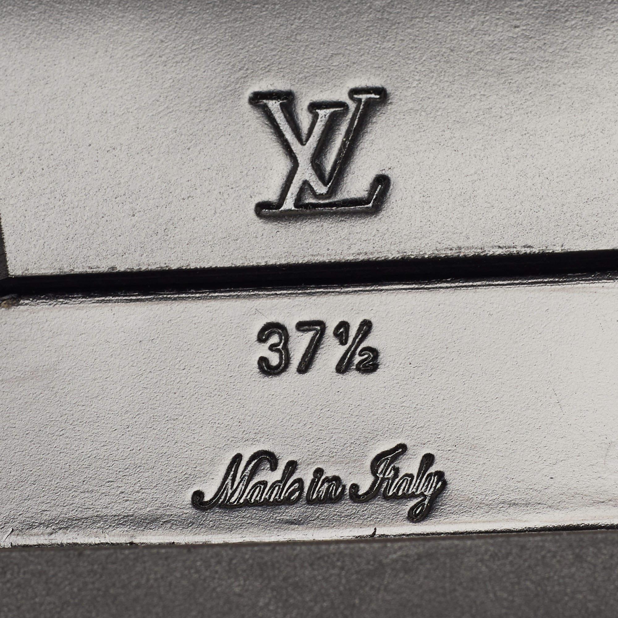 Louis Vuitton Leather and Monogram Canvas Metropolis Flat Ranger Boots Size 37.5 For Sale 4