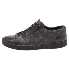 Louis Vuitton Leather and Monogram Coated Canvas Match Up Sneakers Size 42.5
