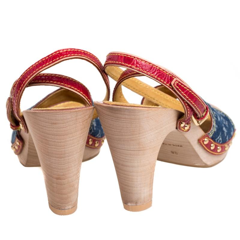 lv denim sandals