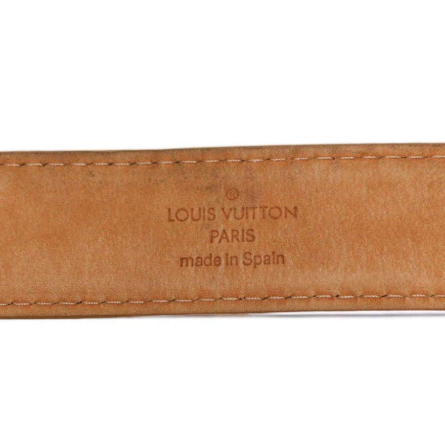 Uomo Louis Vuitton leather belt in vendita