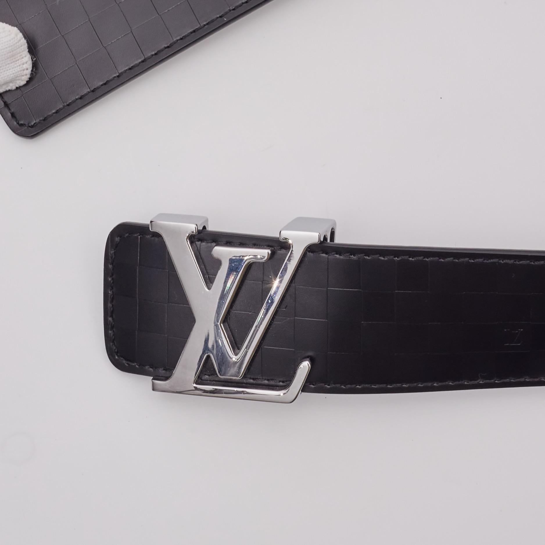 Louis Vuitton Leather Black Logo Buckle Belt (42/105) 3