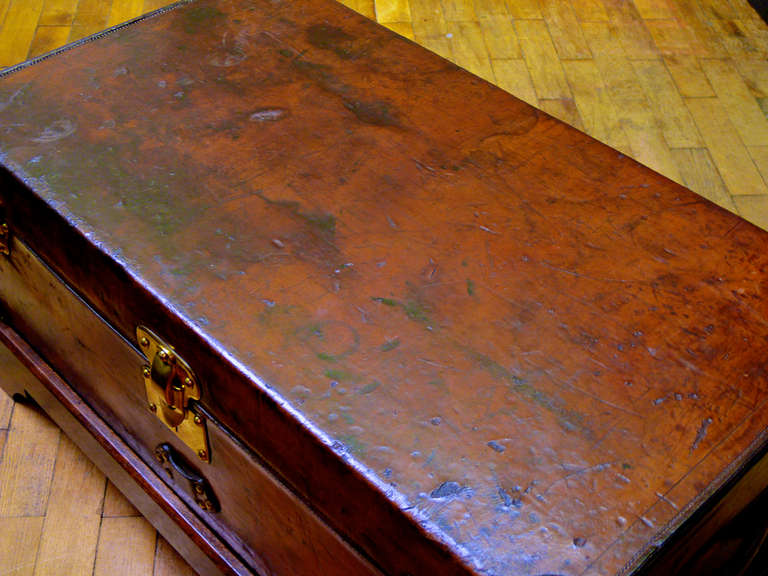 French Louis Vuitton Leather Cabin Trunk, circa 1895
