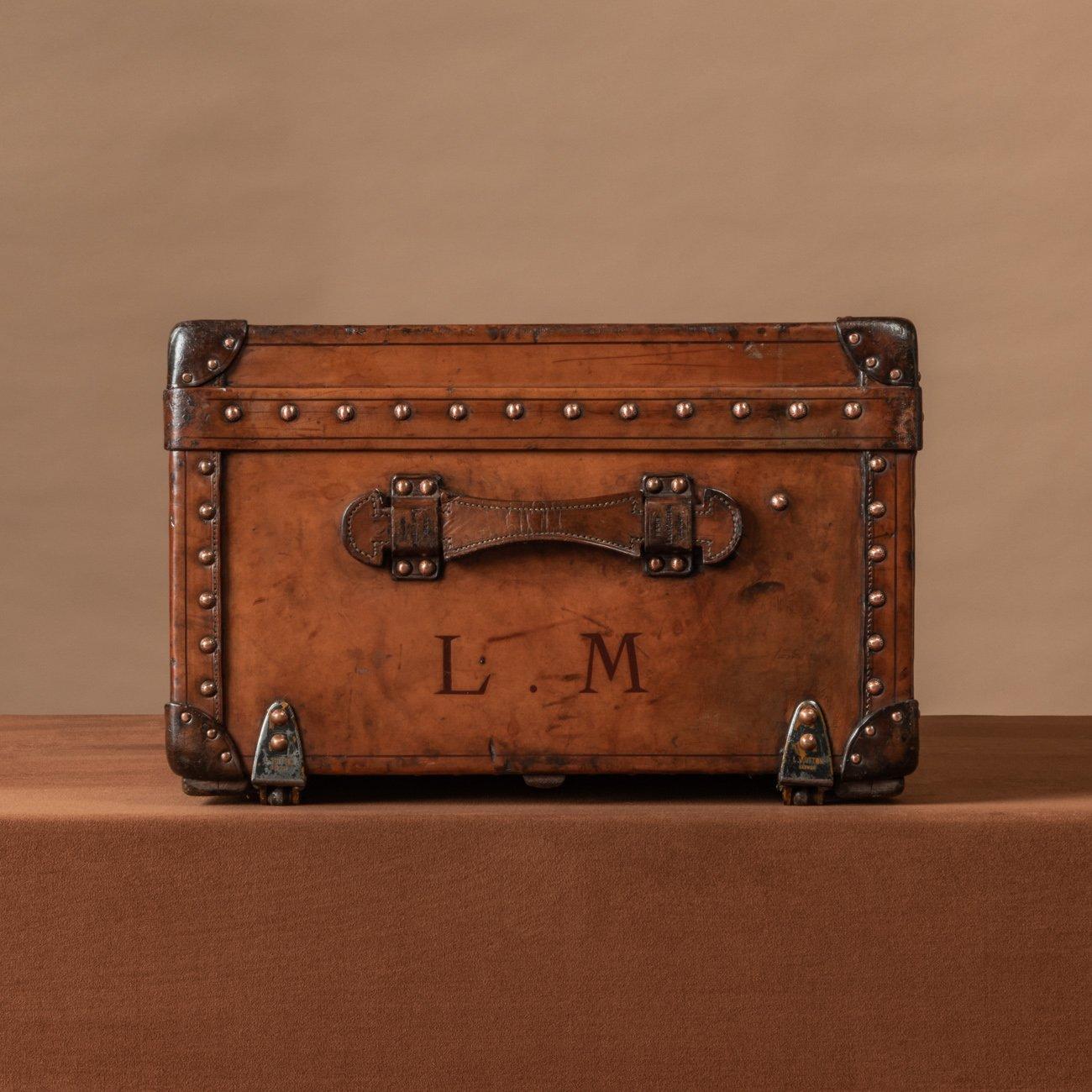 Louis Vuitton Leather Cabin Trunk, circa 1915 In Good Condition In London, GB