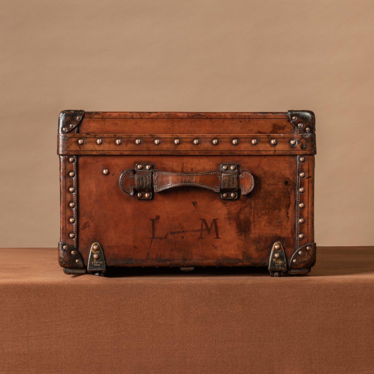 Early 20th Century Louis Vuitton Leather Cabin Trunk, circa 1915
