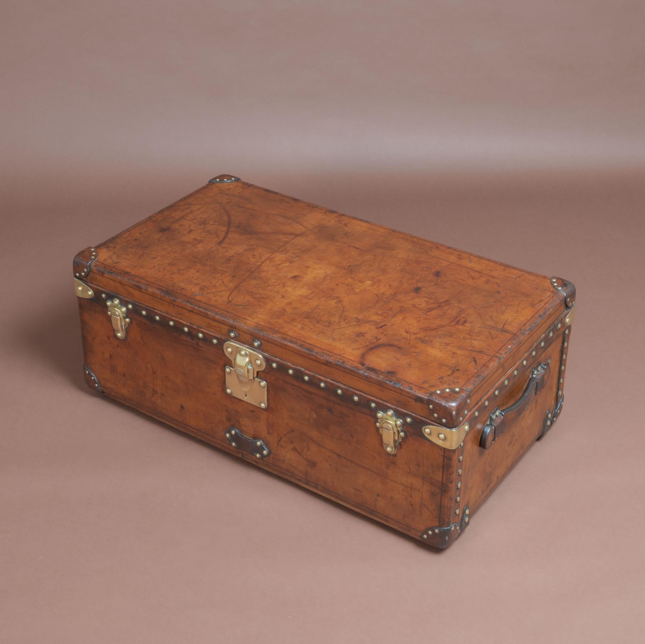 Baule da cabina in pelle Louis Vuitton, 1930 circa in vendita 4