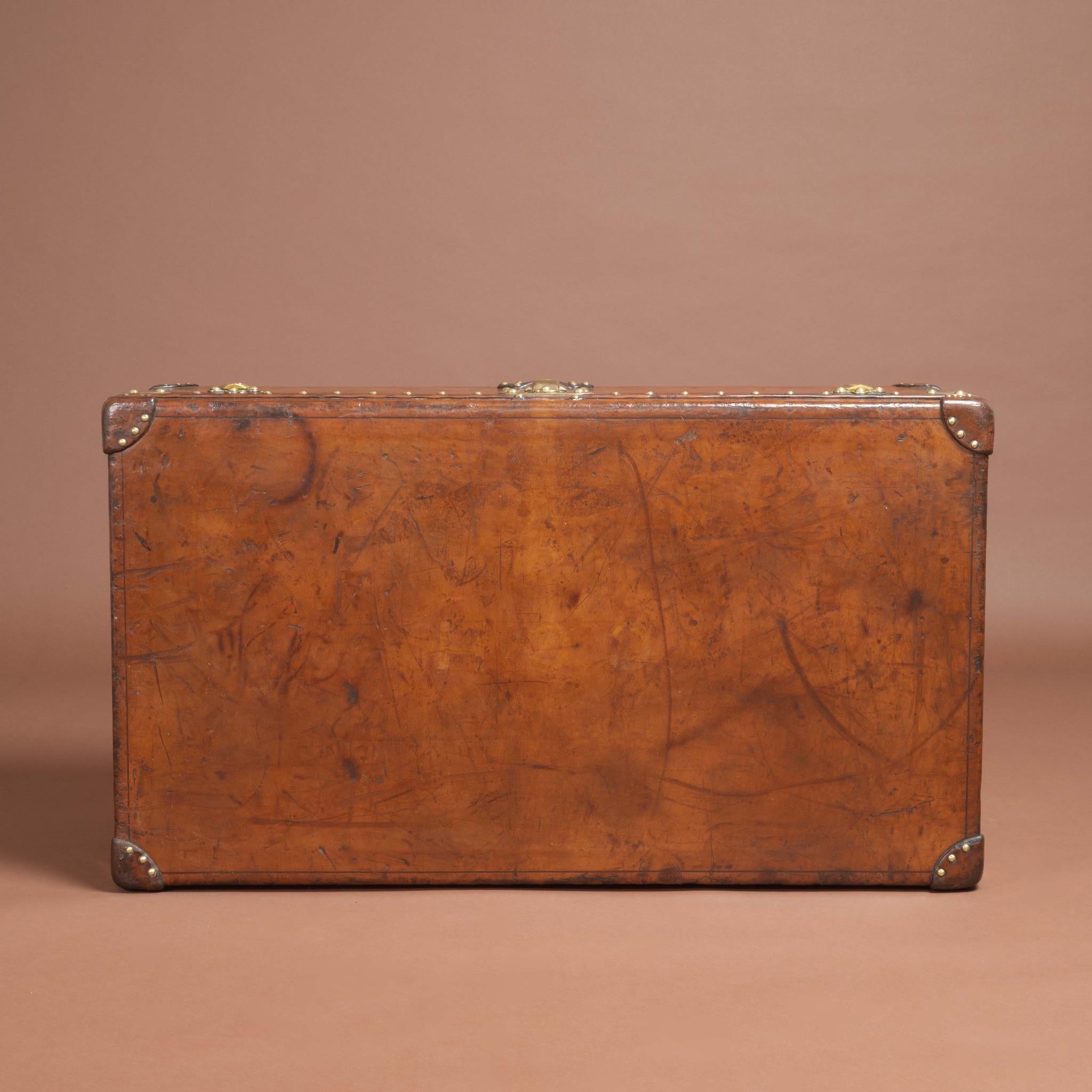 Louis Vuitton Leather Cabin Trunk, circa 1930 In Good Condition In London, GB