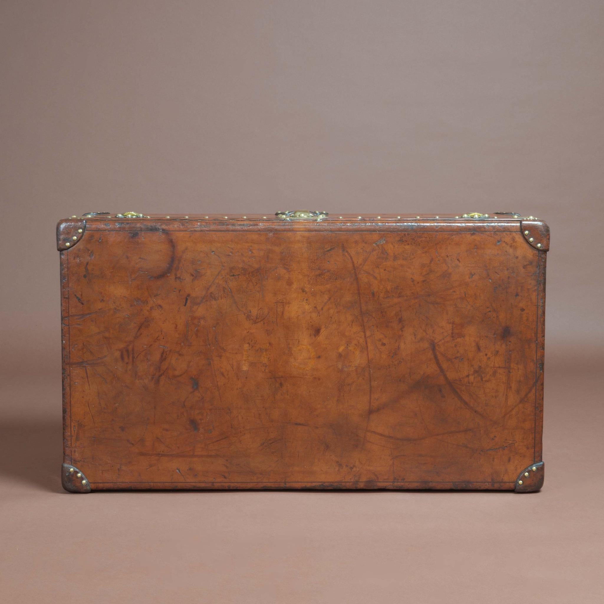 Baule da cabina in pelle Louis Vuitton, 1930 circa In condizioni buone in vendita a London, GB