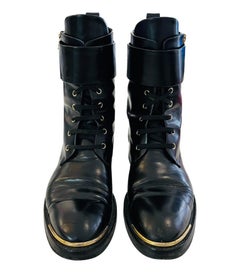 Louis Vuitton Leather Diplomacy Ranger Combat Boots