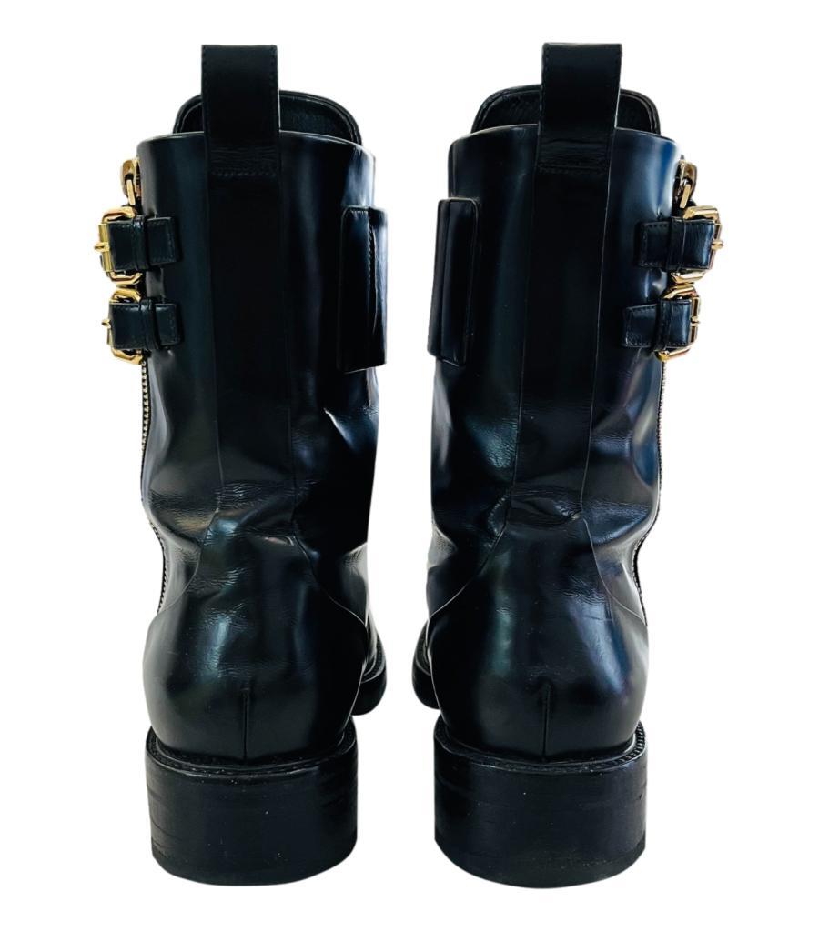 Louis Vuitton Leather Diplomacy Ranger Combat Boots For Sale 1