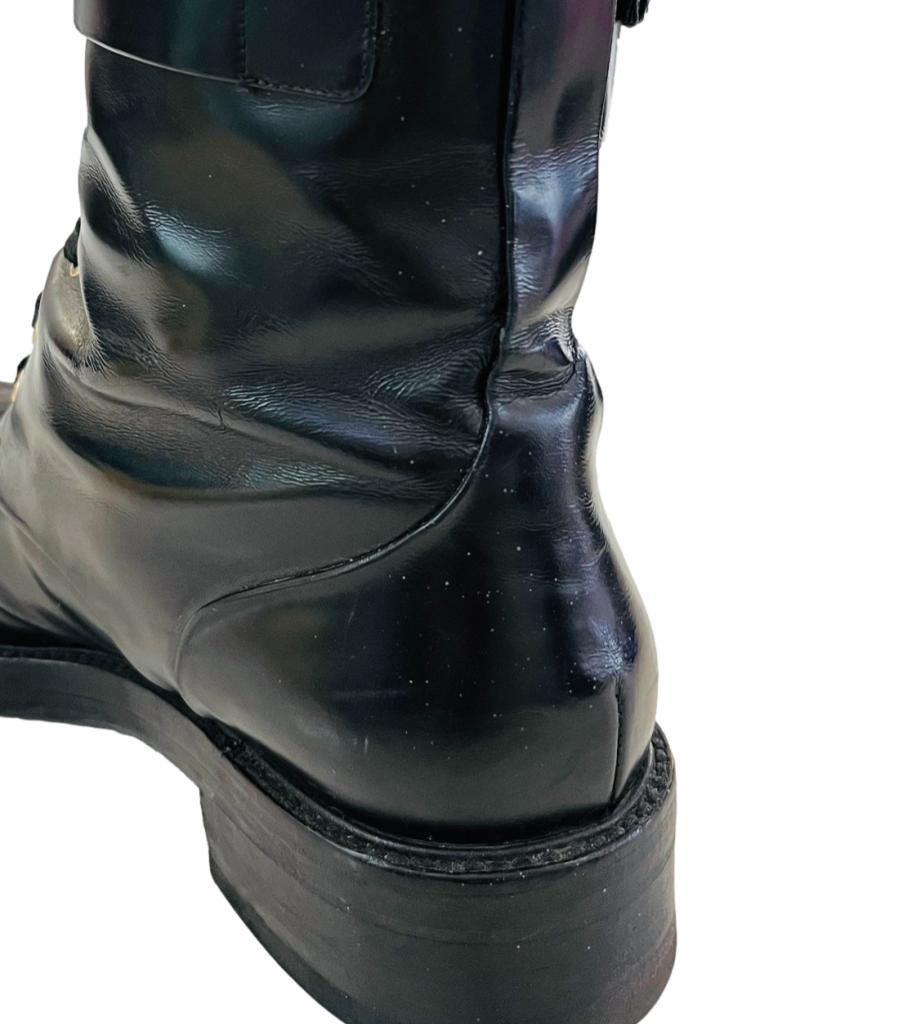 Louis Vuitton Leather Diplomacy Ranger Combat Boots For Sale 4