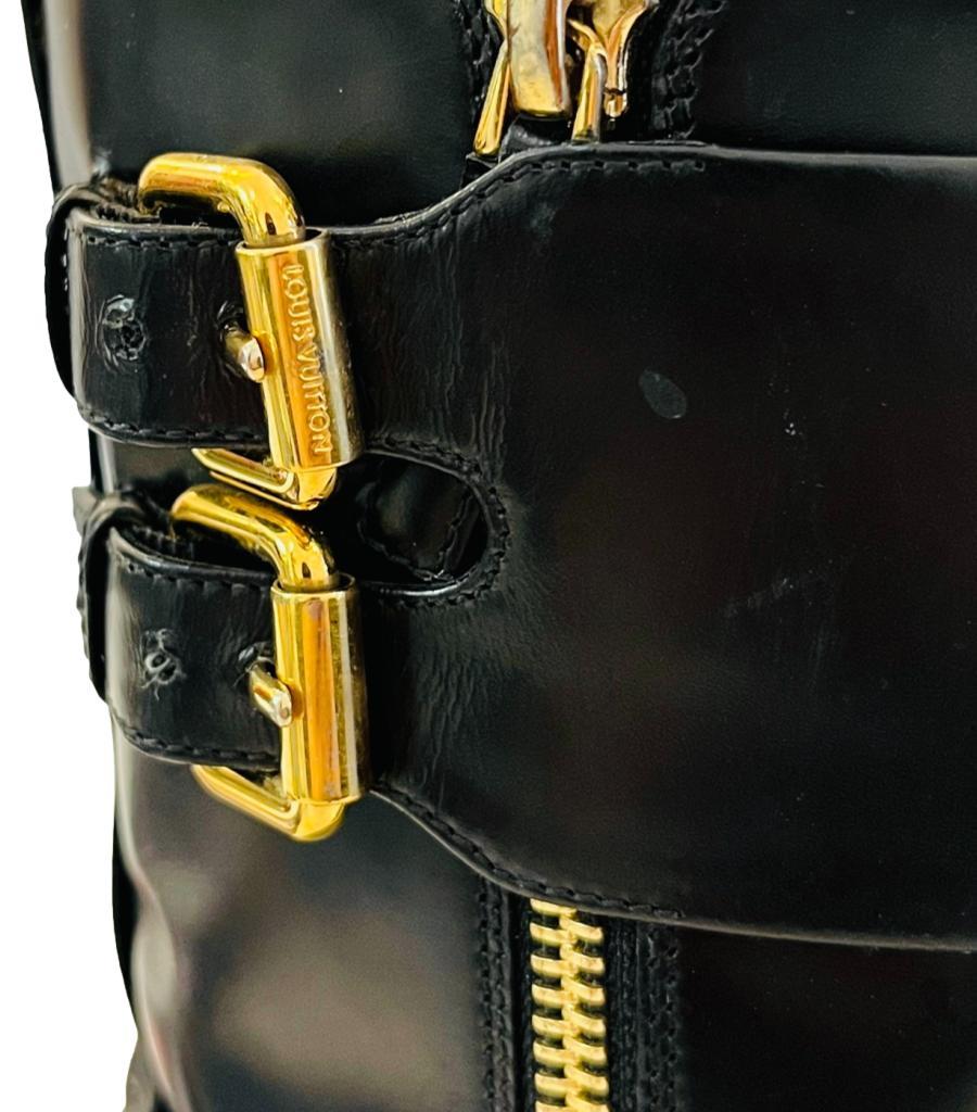 Louis Vuitton Leather Diplomacy Ranger Combat Boots For Sale 5