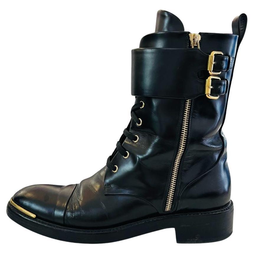 Louis Vuitton Leather Diplomacy Ranger Combat Boots For Sale
