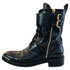Used Louis Vuitton Leather Diplomacy Ranger Combat Boots