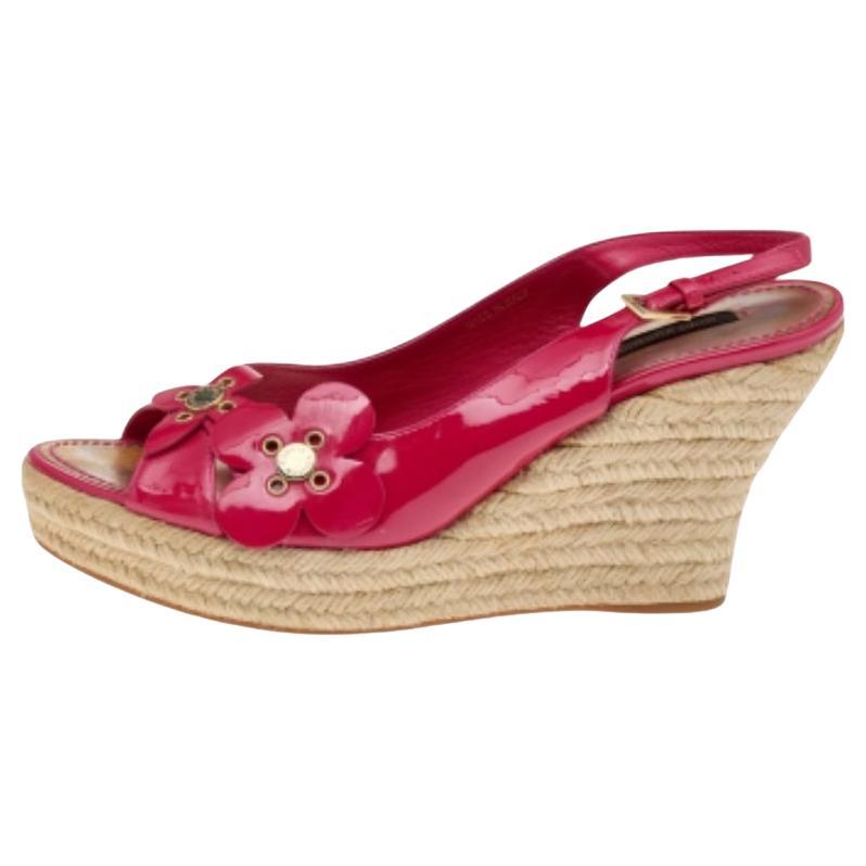 Louis Vuitton - Sandali in pelle con zeppa impreziosita Taglia 39,5