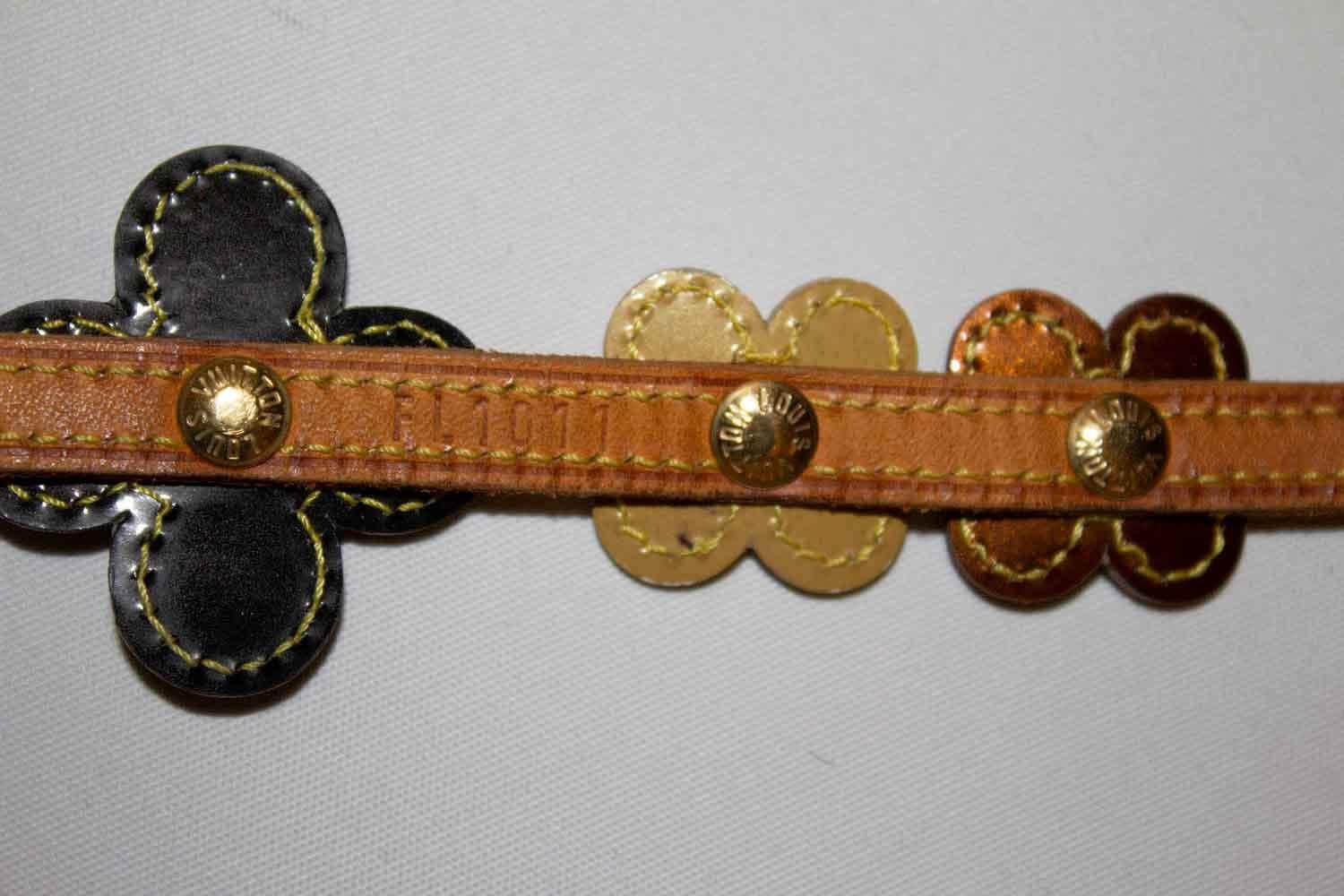 louis vuitton black flower bracelet