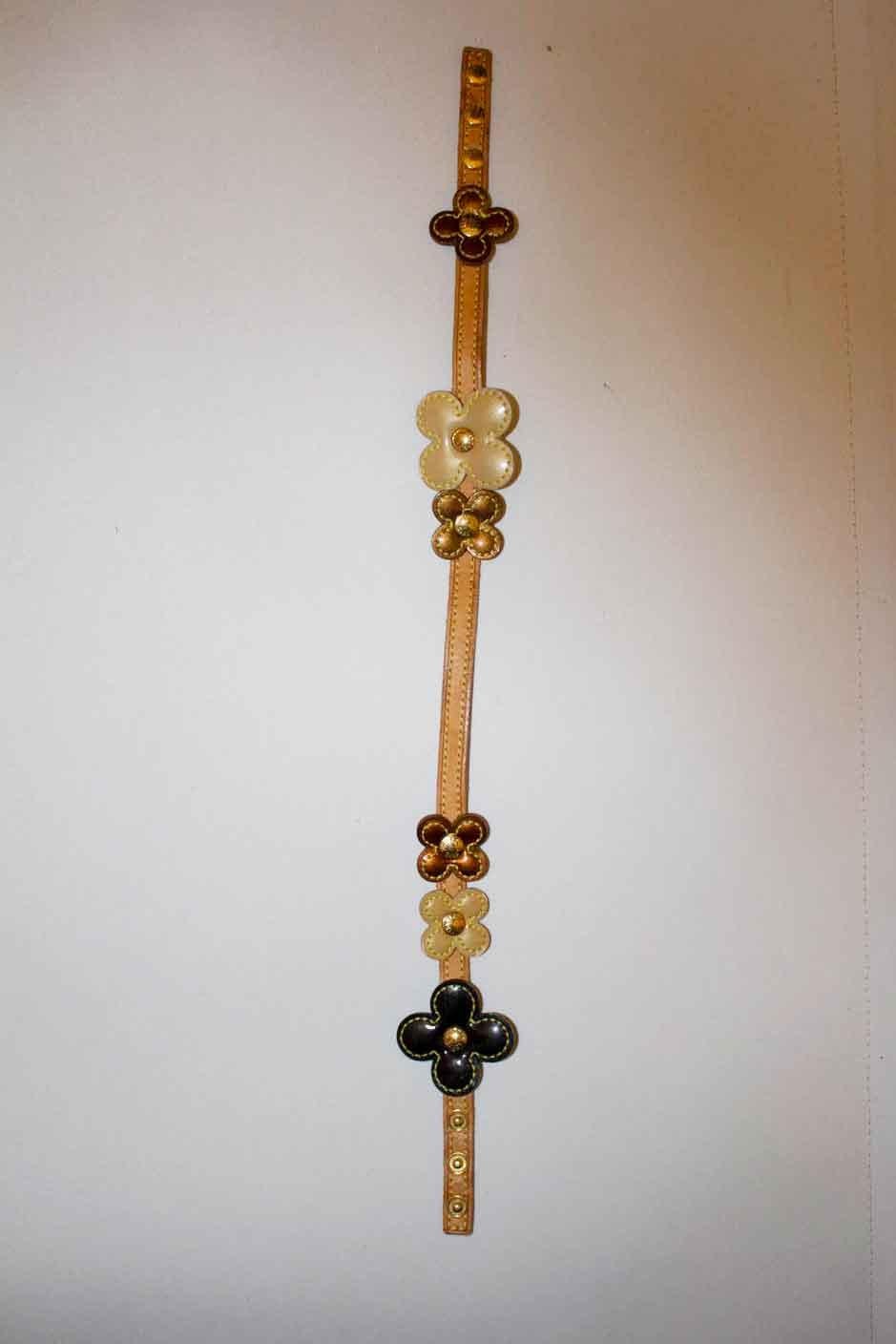 Women's or Men's Louis Vuitton  Leather Flower Bracelet
