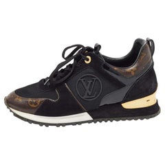 Louis Vuitton Leather, Mesh and Monogram Canvas Run Away Sneakers Size 37.5