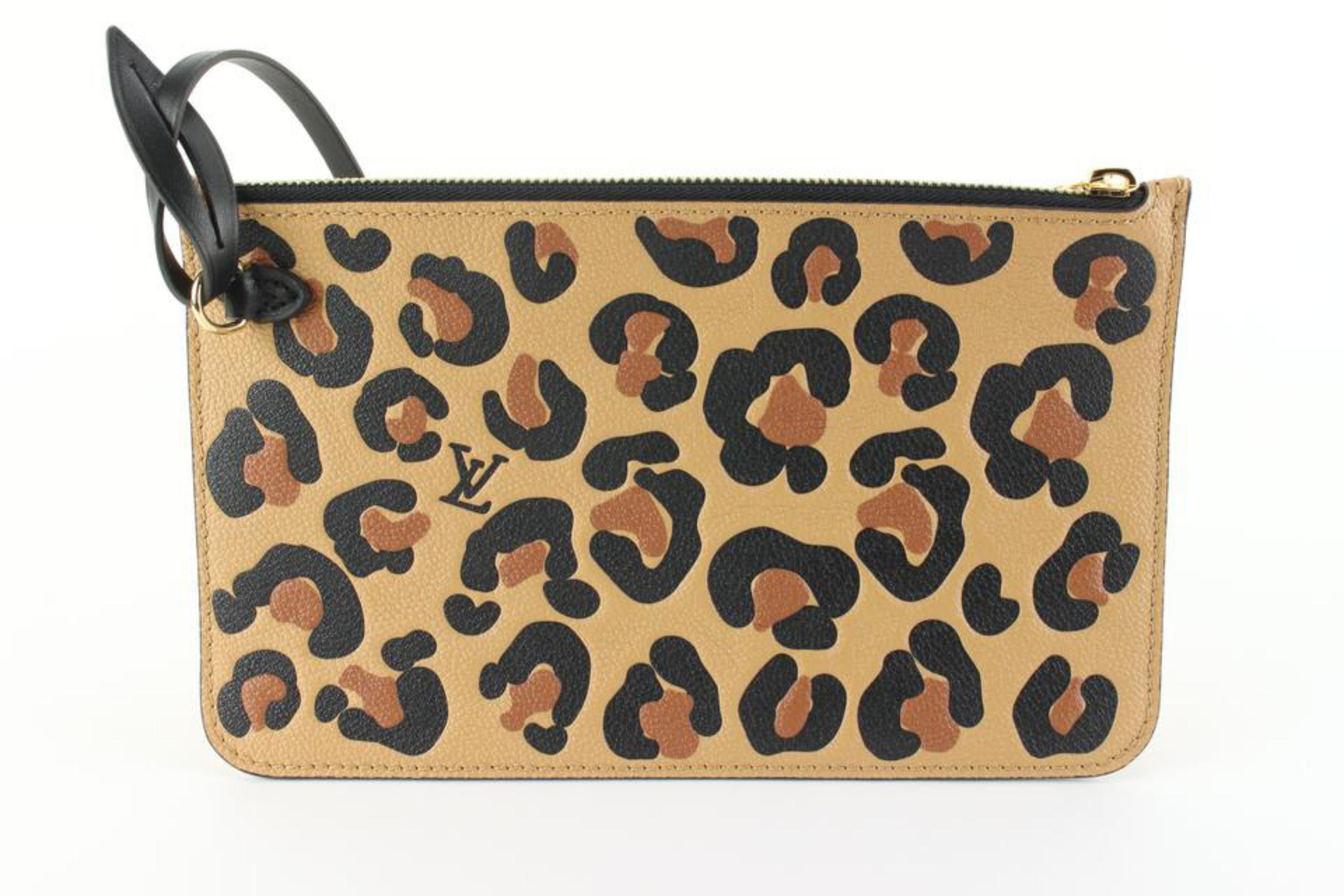 Louis Vuitton Leather Monogram Empreinte Wild at Heart Neverfull Pochette 96lk89 In New Condition For Sale In Dix hills, NY