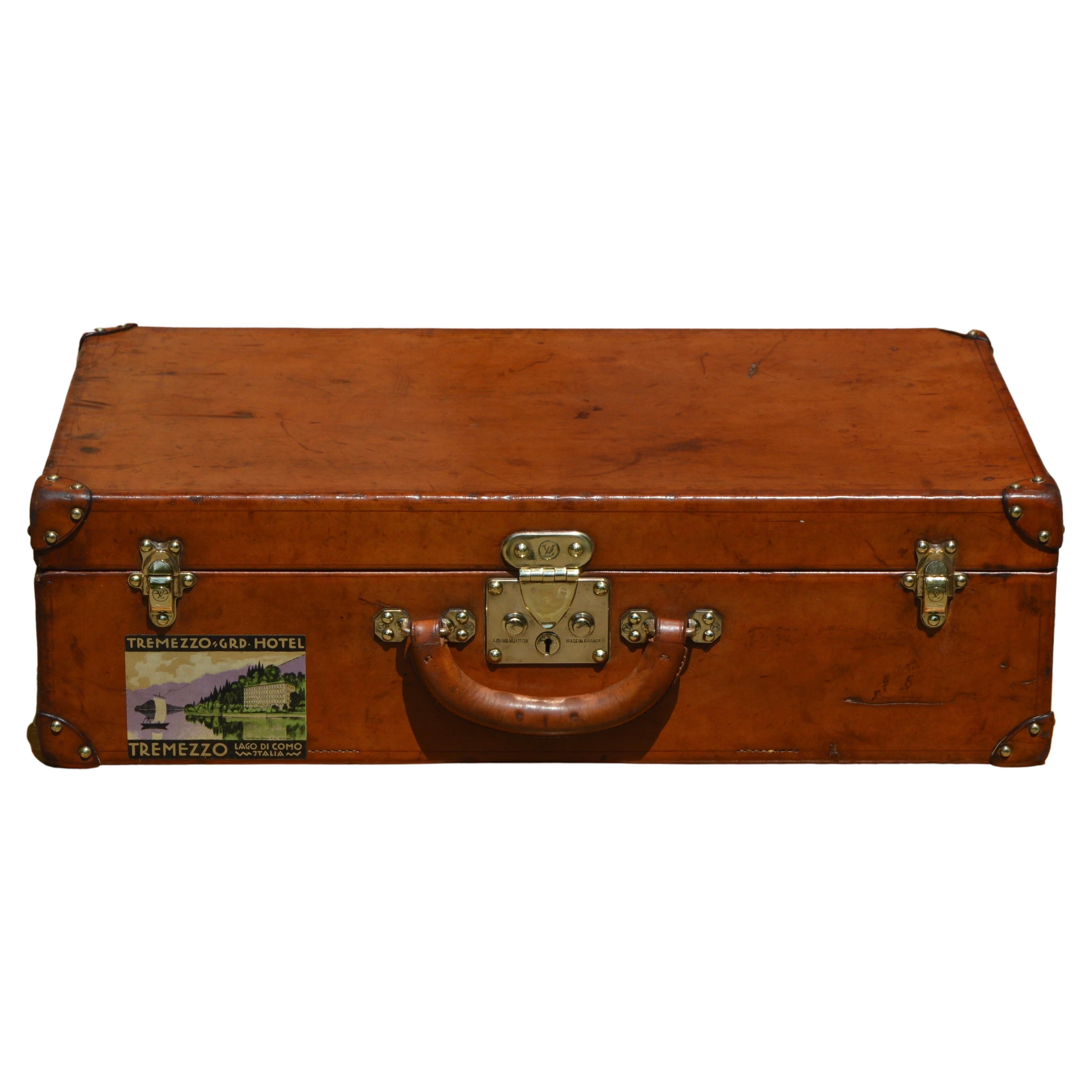 Louis Vuitton leather suitcase c.1935