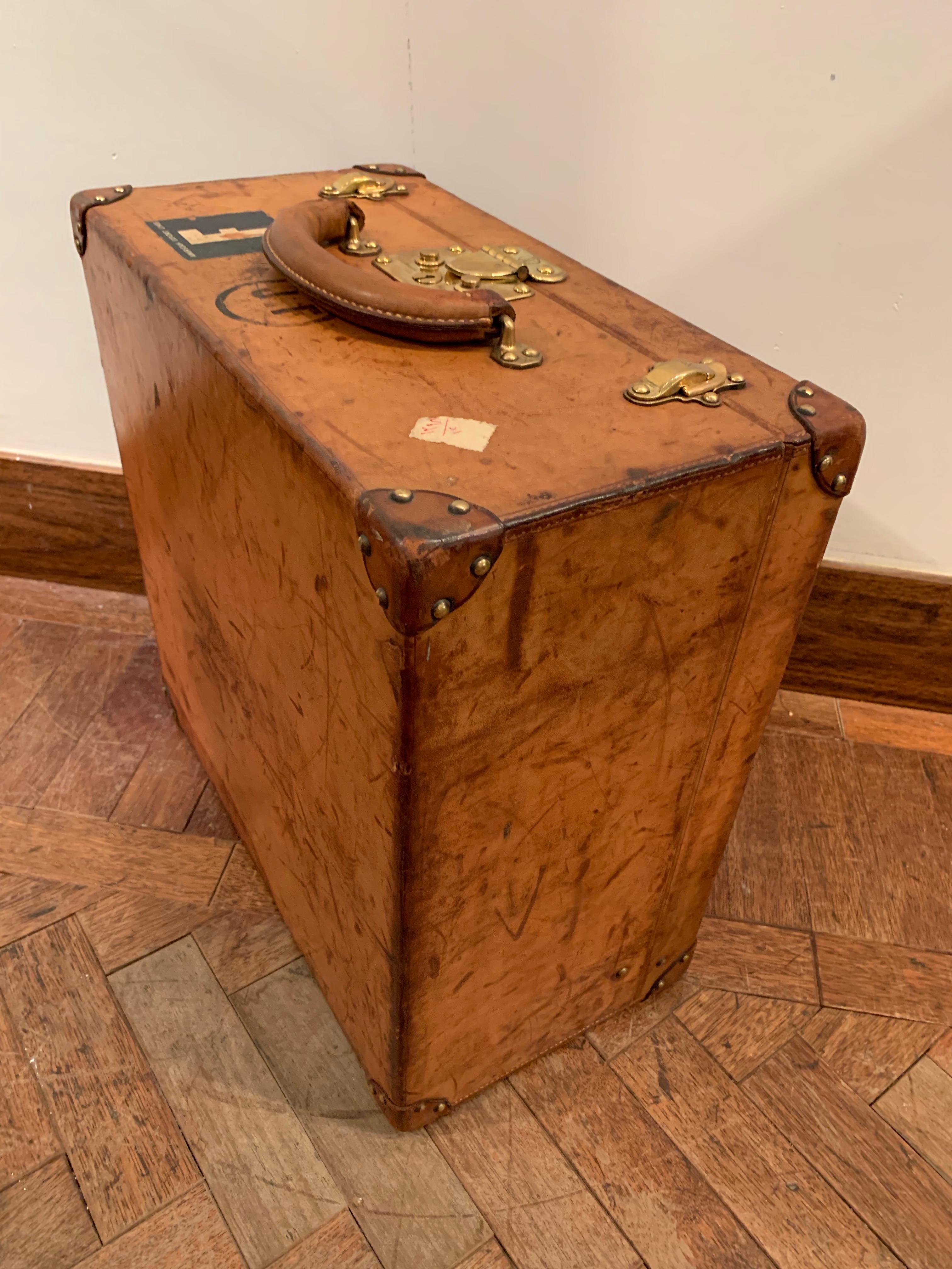 Louis Vuitton Leather Suitcase, Circa 1930 5