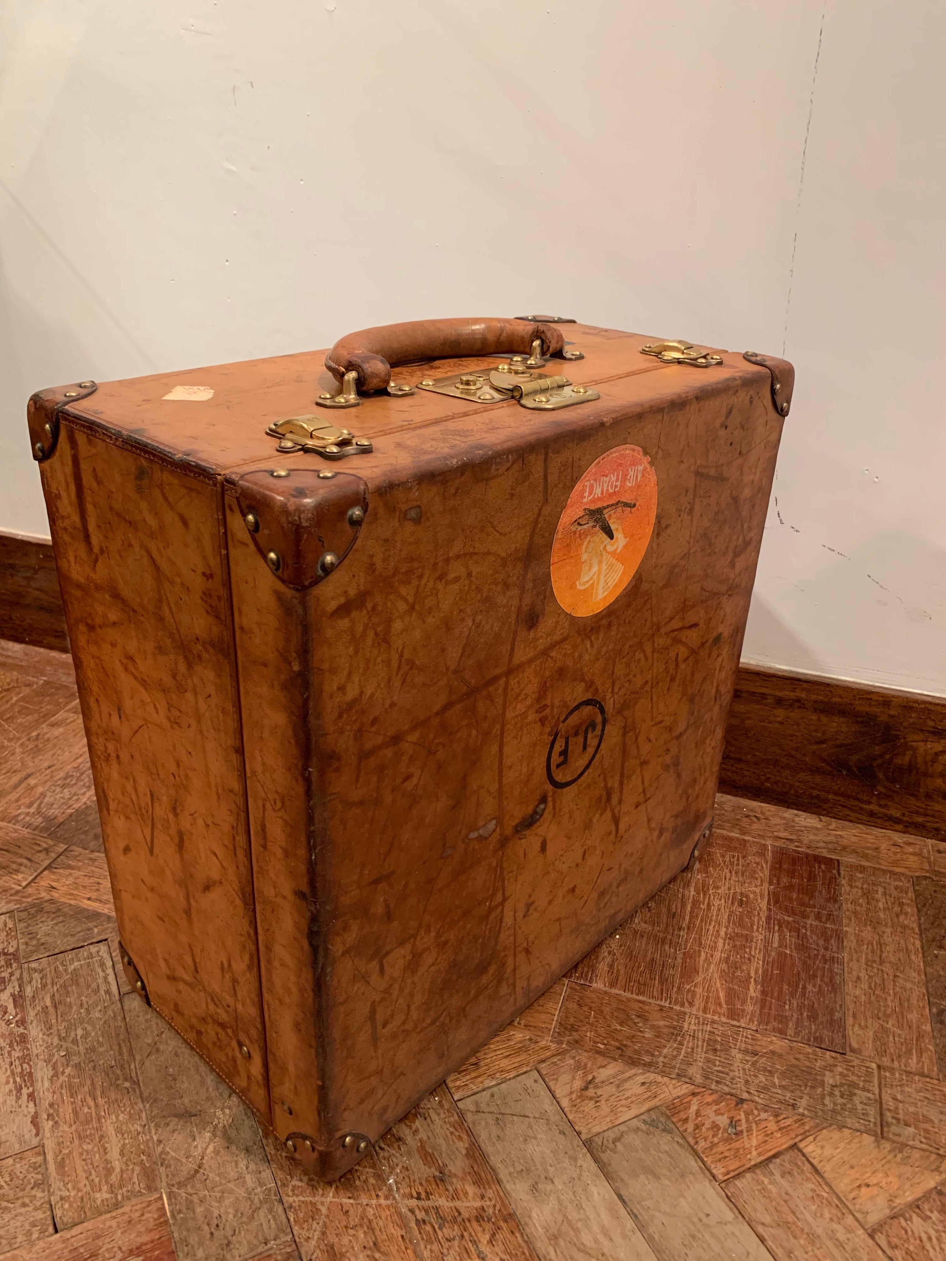 Louis Vuitton Leather Suitcase, Circa 1930 6