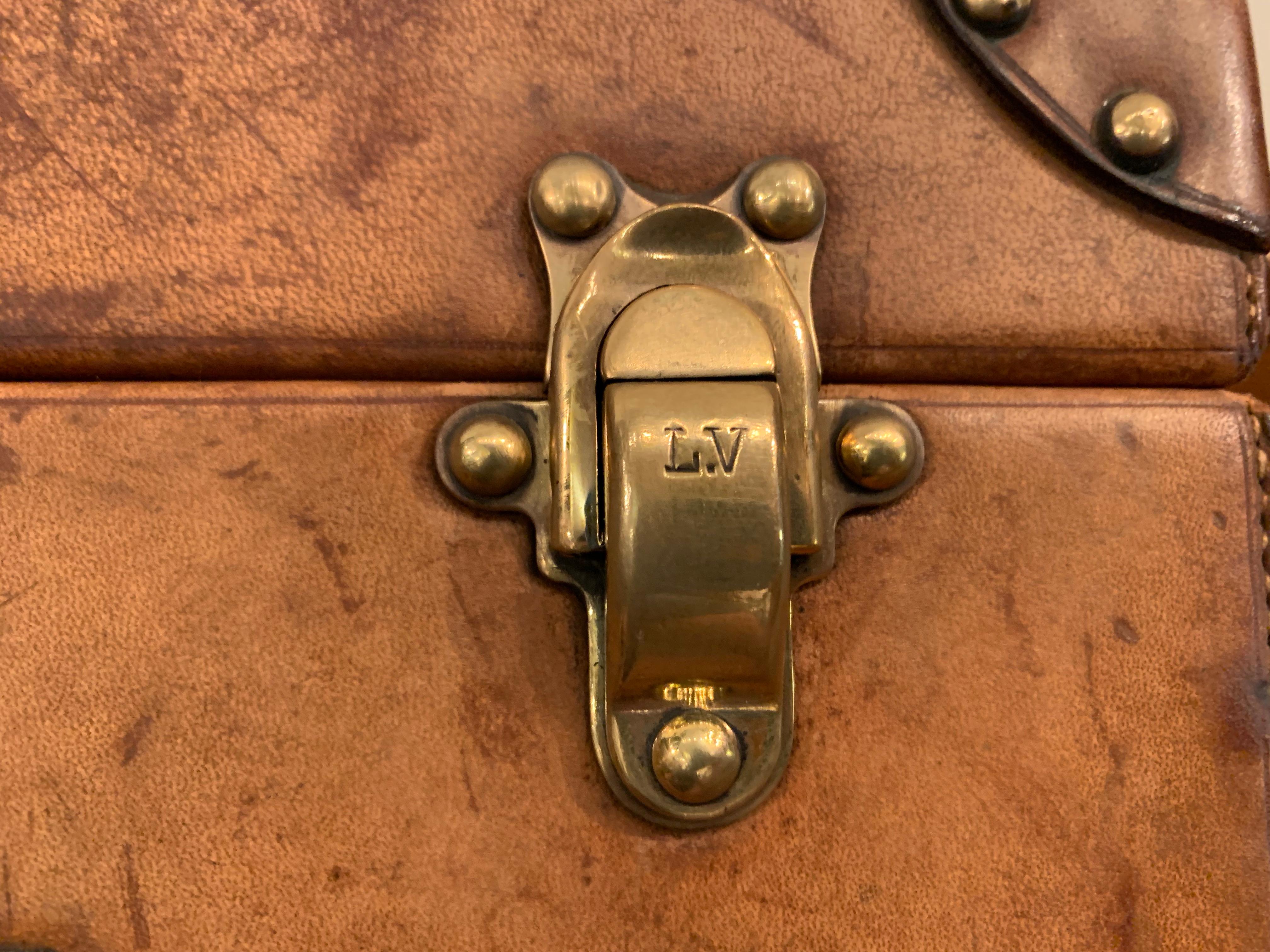 Louis Vuitton Leather Suitcase, Circa 1930 2
