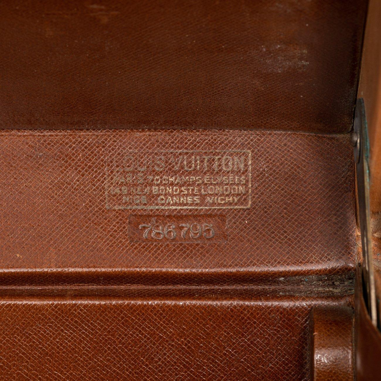 Louis Vuitton Leather Suitcase, circa 1935 For Sale 13