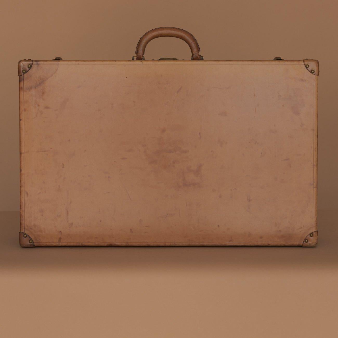 Louis Vuitton Leather Suitcase, circa 1935 In Good Condition For Sale In London, GB