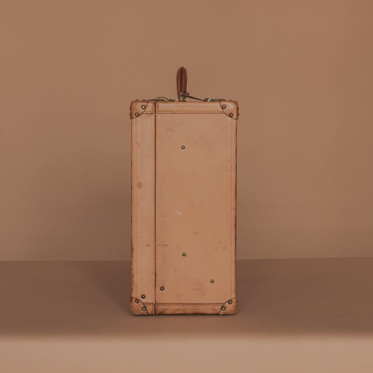 Mid-20th Century Louis Vuitton Leather Suitcase, circa 1935 For Sale