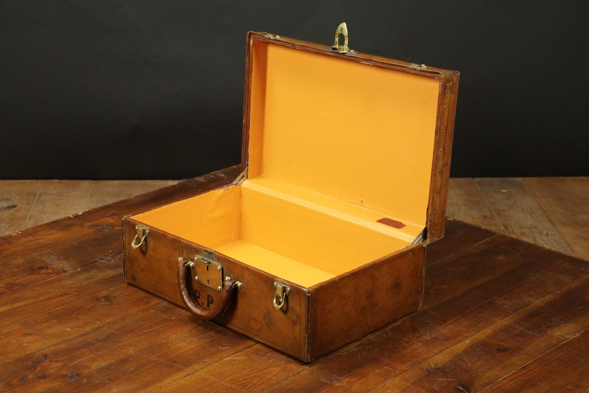 French Louis Vuitton Leather Suitcase For Sale