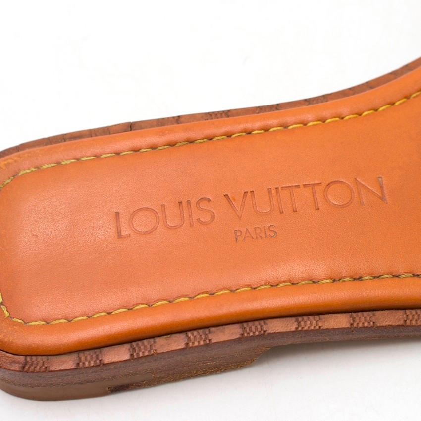 Louis Vuitton Leather Tan Sandals - Size EU 36.5 For Sale 2