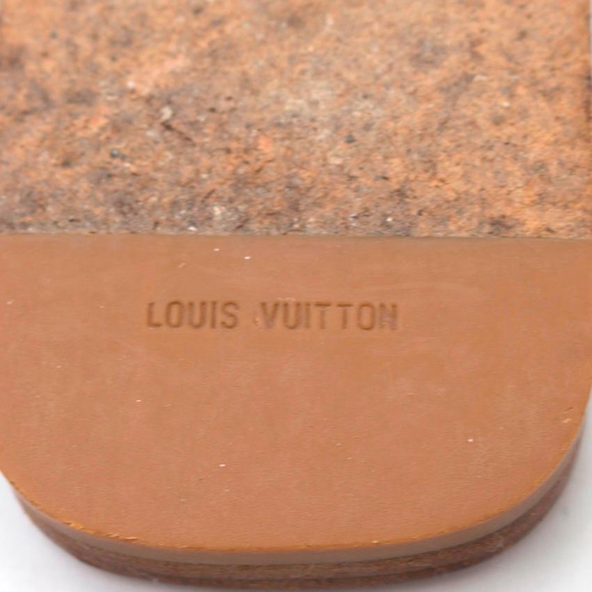 Louis Vuitton Leather Tan Sandals - Size EU 36.5 For Sale 3