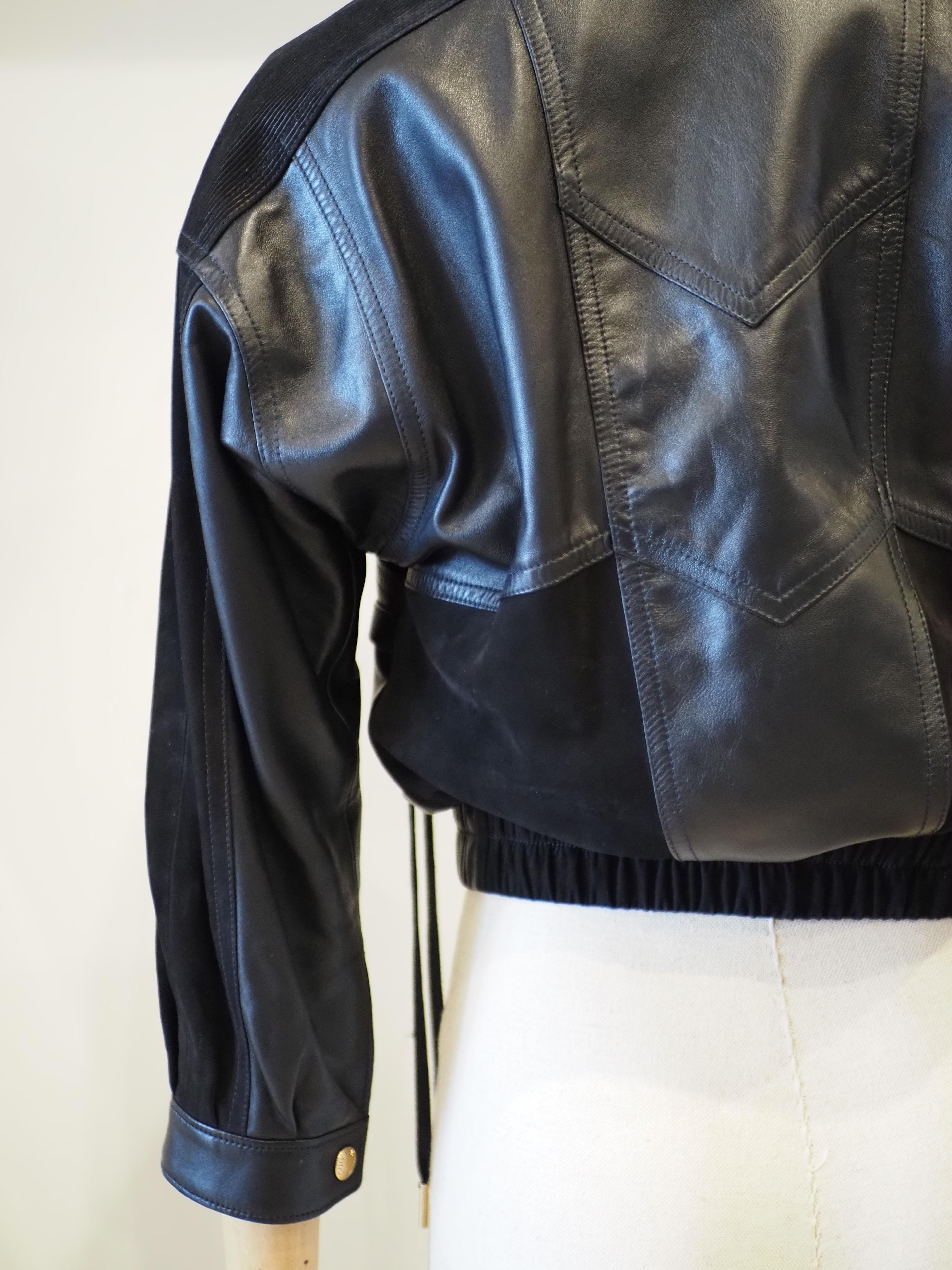 Louis Vuitton Lederjacke aus Samt im Angebot 8
