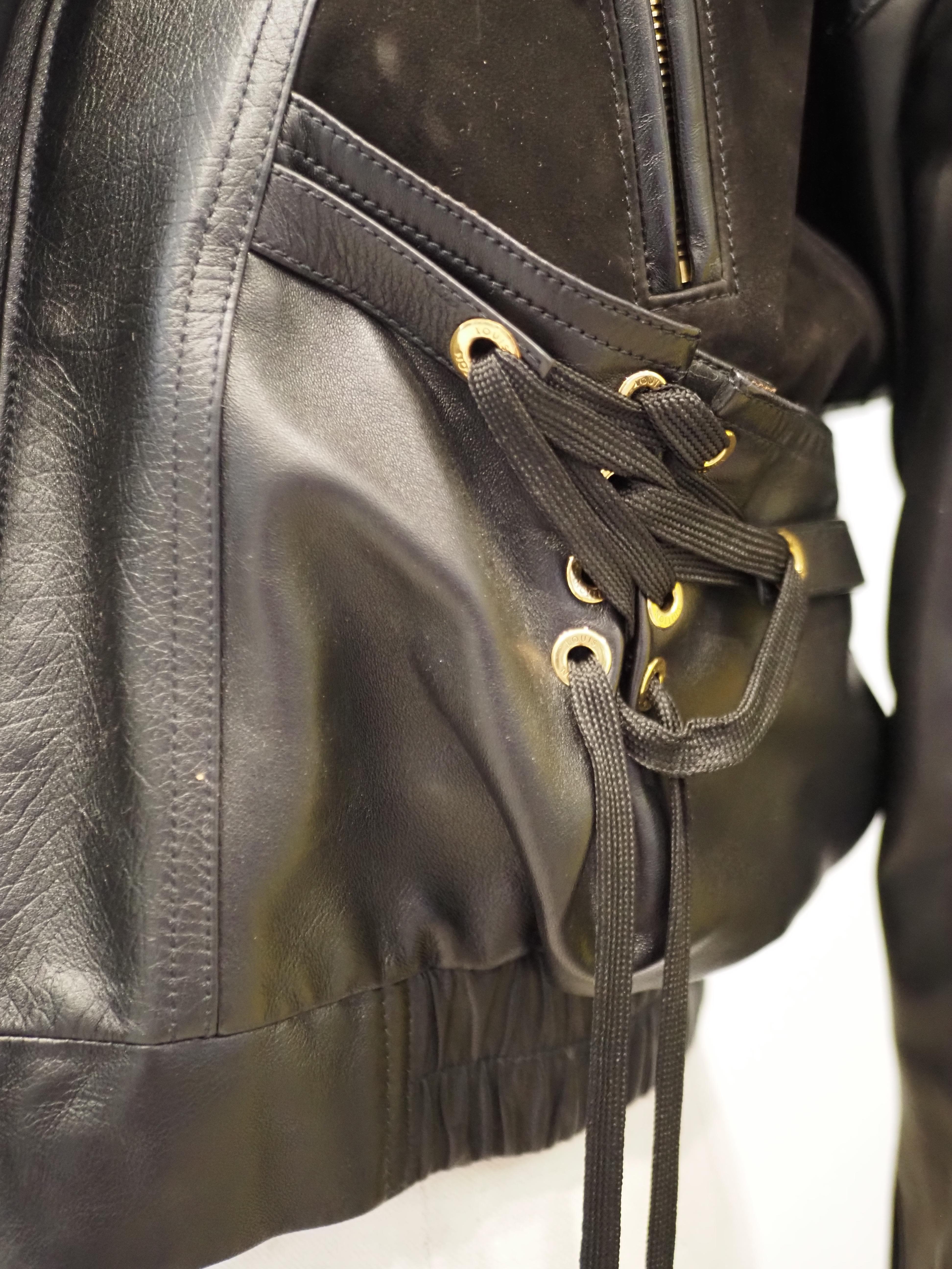 Louis Vuitton Lederjacke aus Samt im Angebot 13