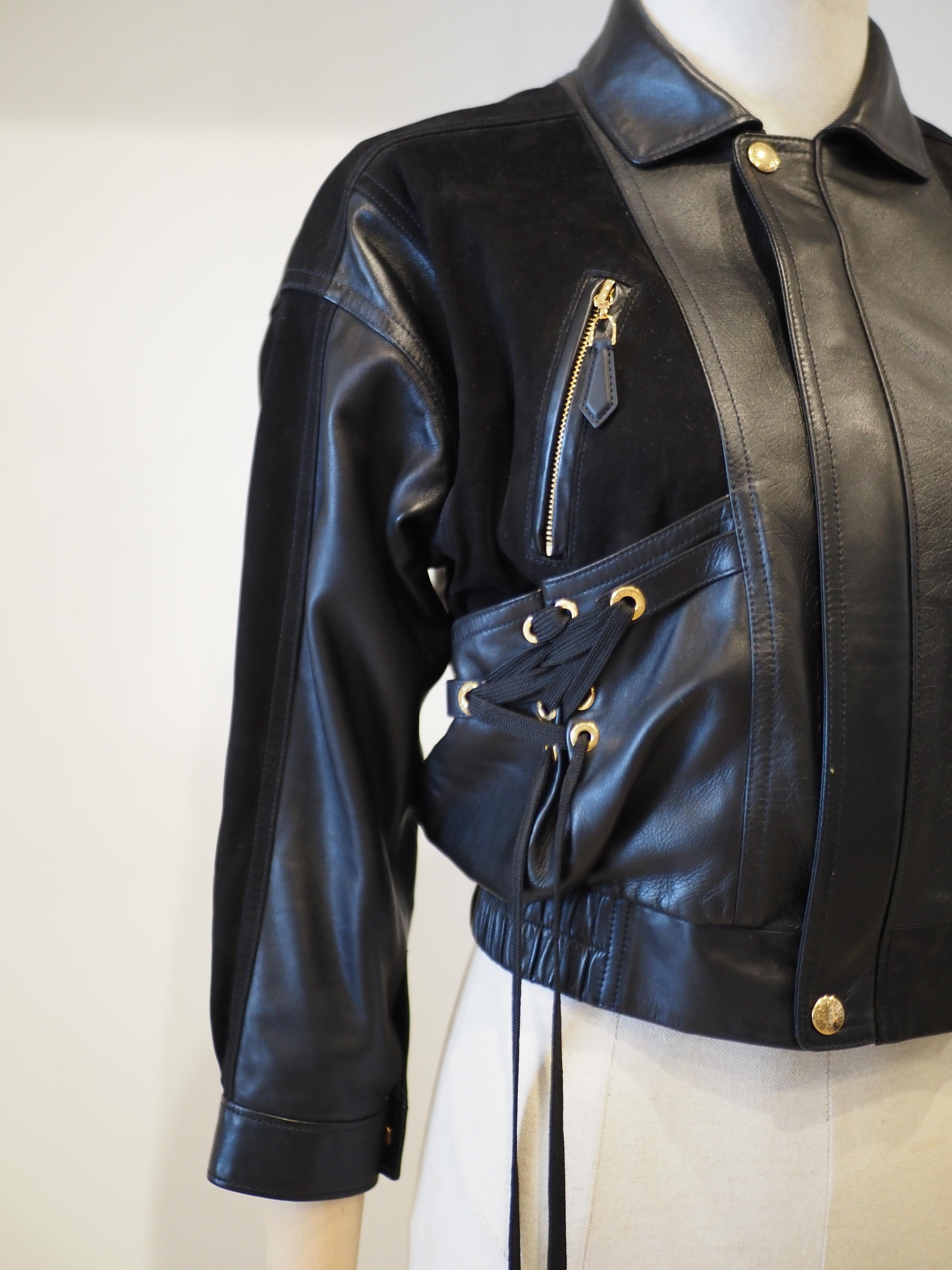 Louis Vuitton Lederjacke aus Samt im Zustand „Hervorragend“ im Angebot in Capri, IT
