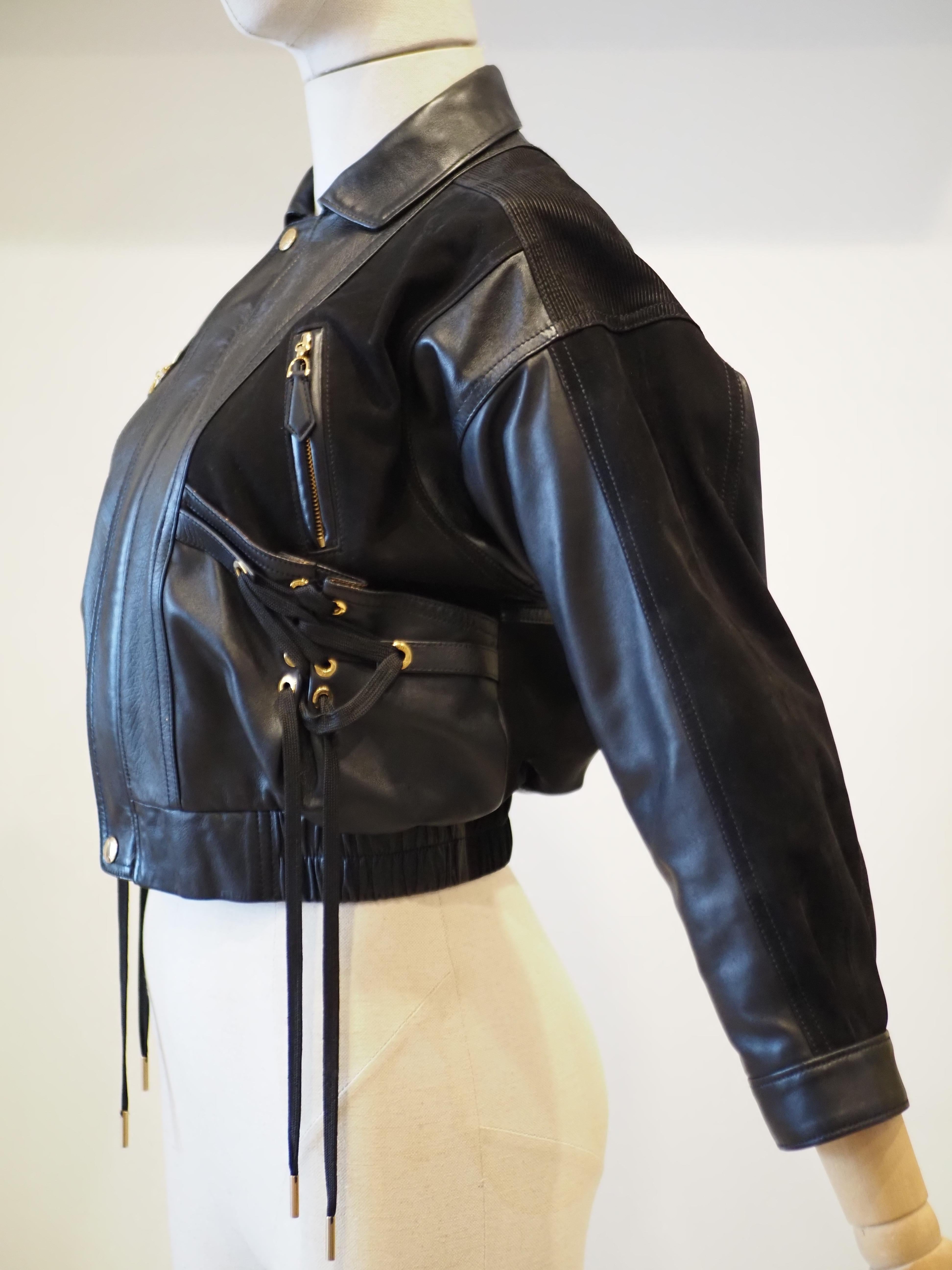 Louis Vuitton Lederjacke aus Samt im Angebot 4