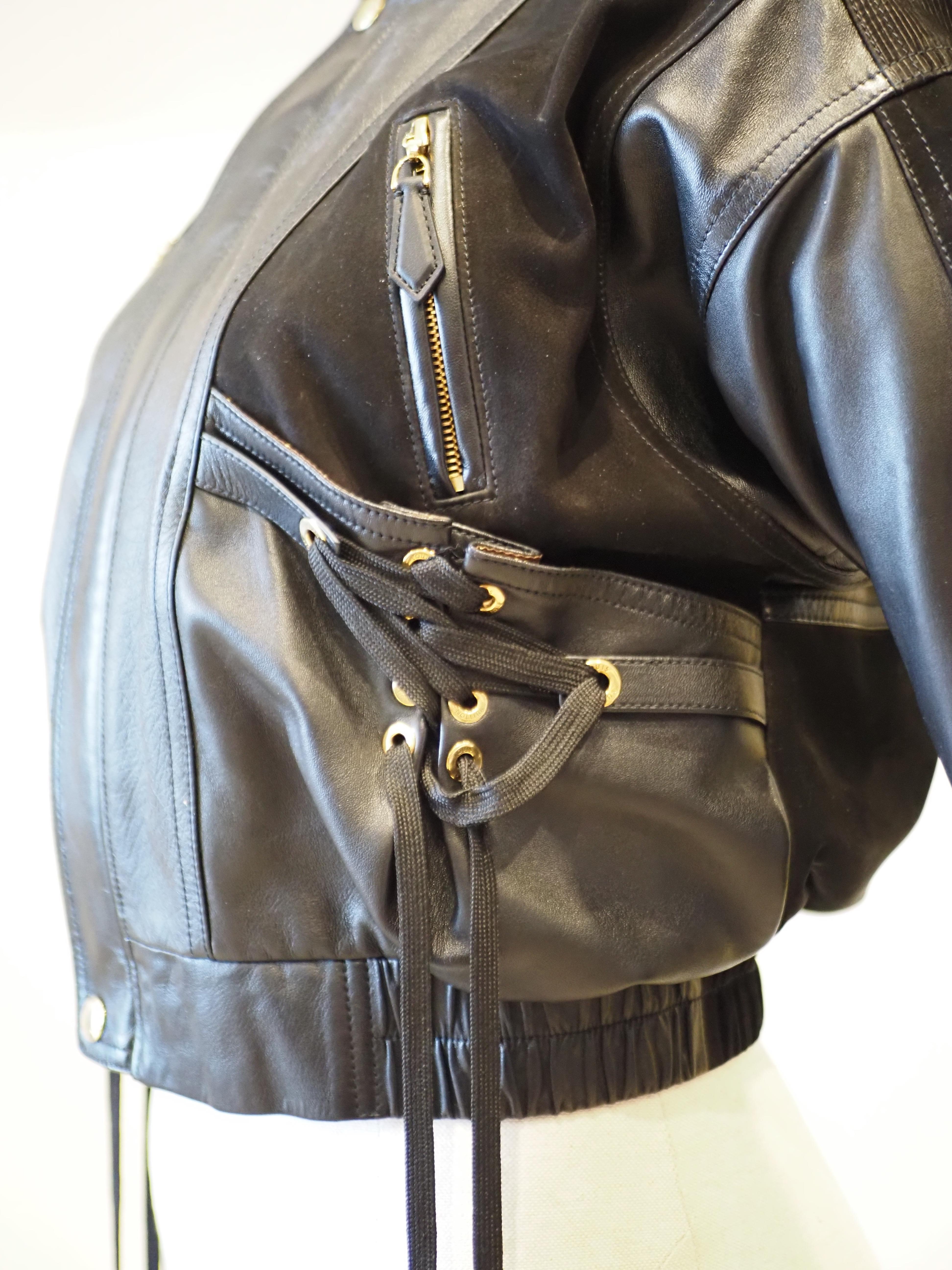 Louis Vuitton Lederjacke aus Samt im Angebot 5