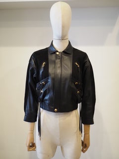 Louis Vuitton leather velvet jacket