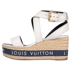 Louis Vuitton Leather Wedge Sandals - Size 39
