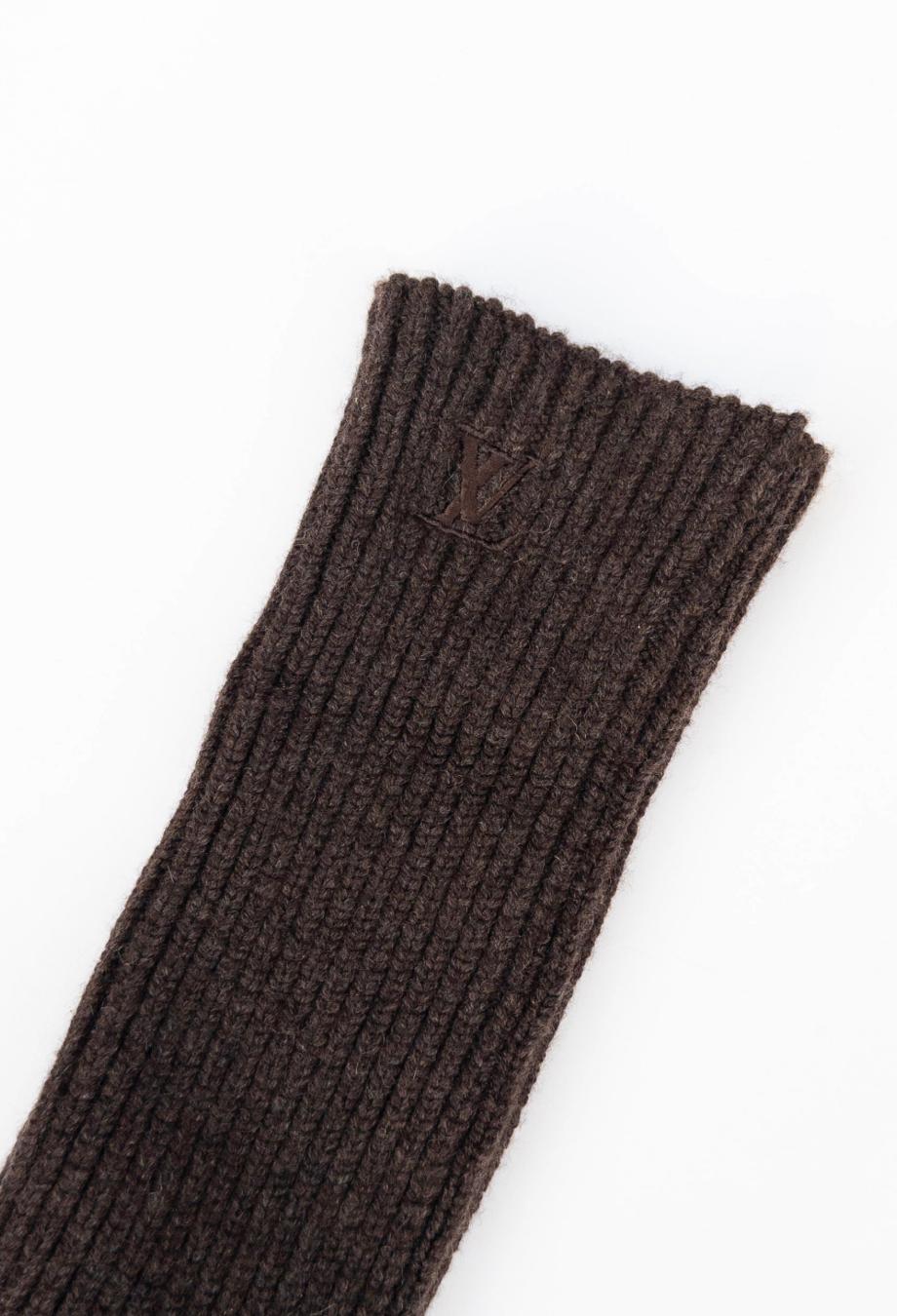 Louis Vuitton Leg Warmer Chocolate Patent Heels Sz 36 In Good Condition For Sale In Melbourne, VIC