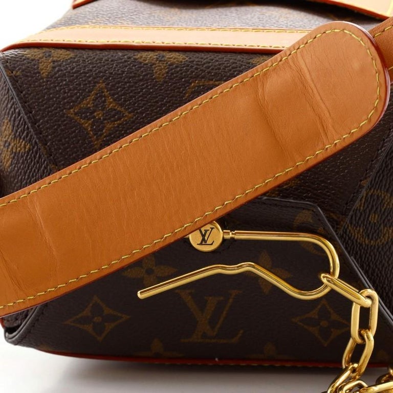 LV LV Unisex Milk Box Bag in Monogram Coated Canvas and Natural Leather in  2023