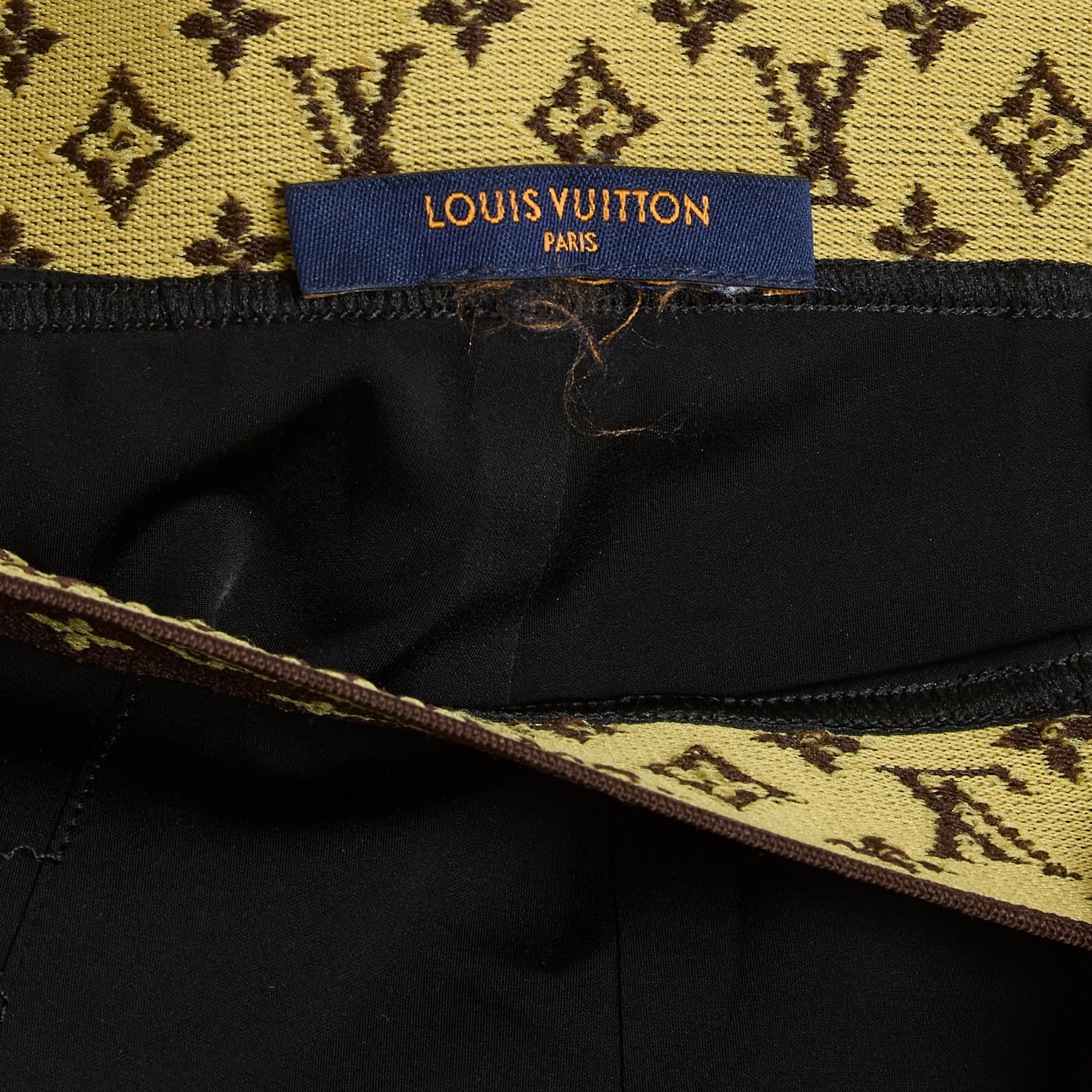 Women's or Men's Louis Vuitton Leggings FR36 LV Black Polyamid Pants US27 