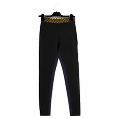 Louis Vuitton Leggings FR36 LV Pantalon noir en polyamide US27 