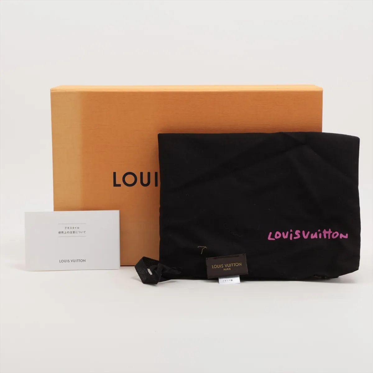 Louis Vuitton Leoparden-Kaschmir-Seidenschal Braun im Angebot 1