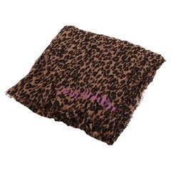 Louis Vuitton Léopard Cashmere Silk Scarf Brown