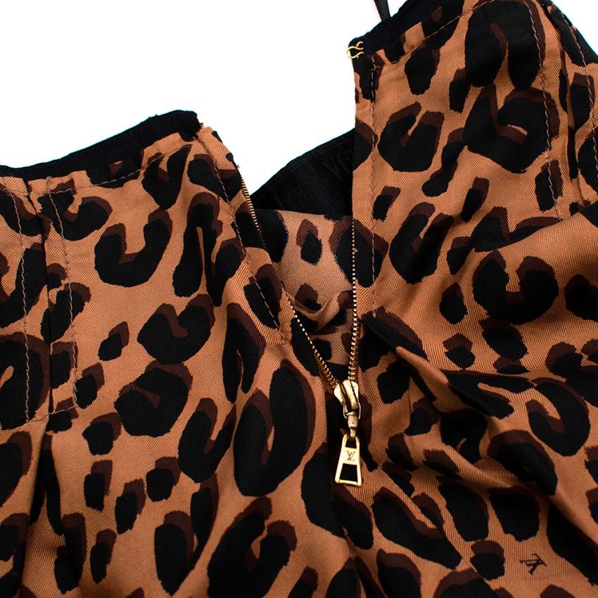 silk leopard skirt