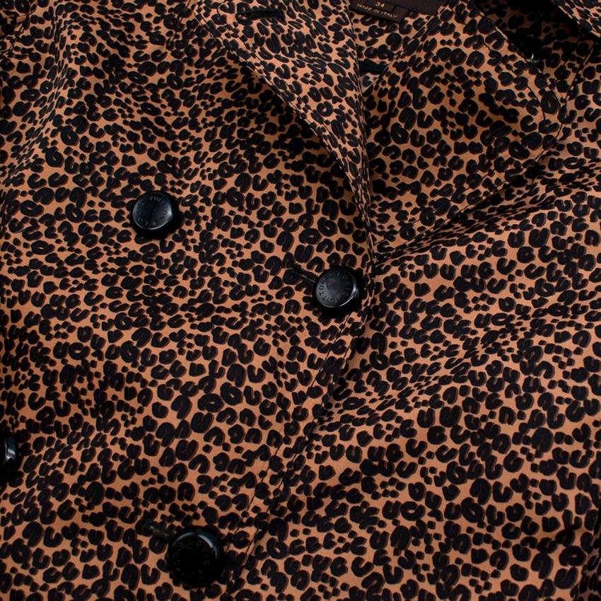 Black Louis Vuitton Leopard Print Trench Coat - Size US 2