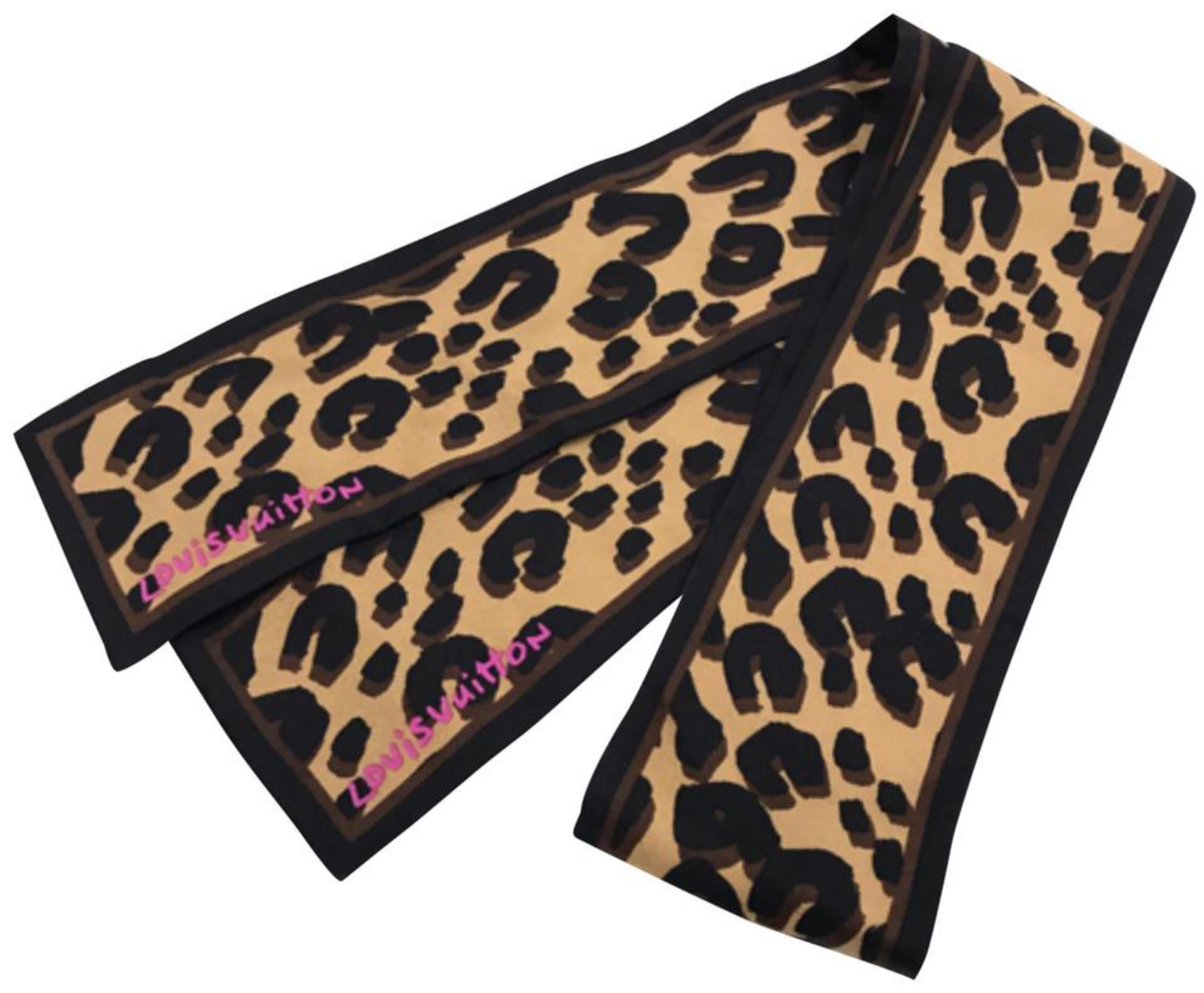 Black Louis Vuitton Leopard Stephen Sprouse Graffiti Bandeau 229375 Scarf/Wrap
