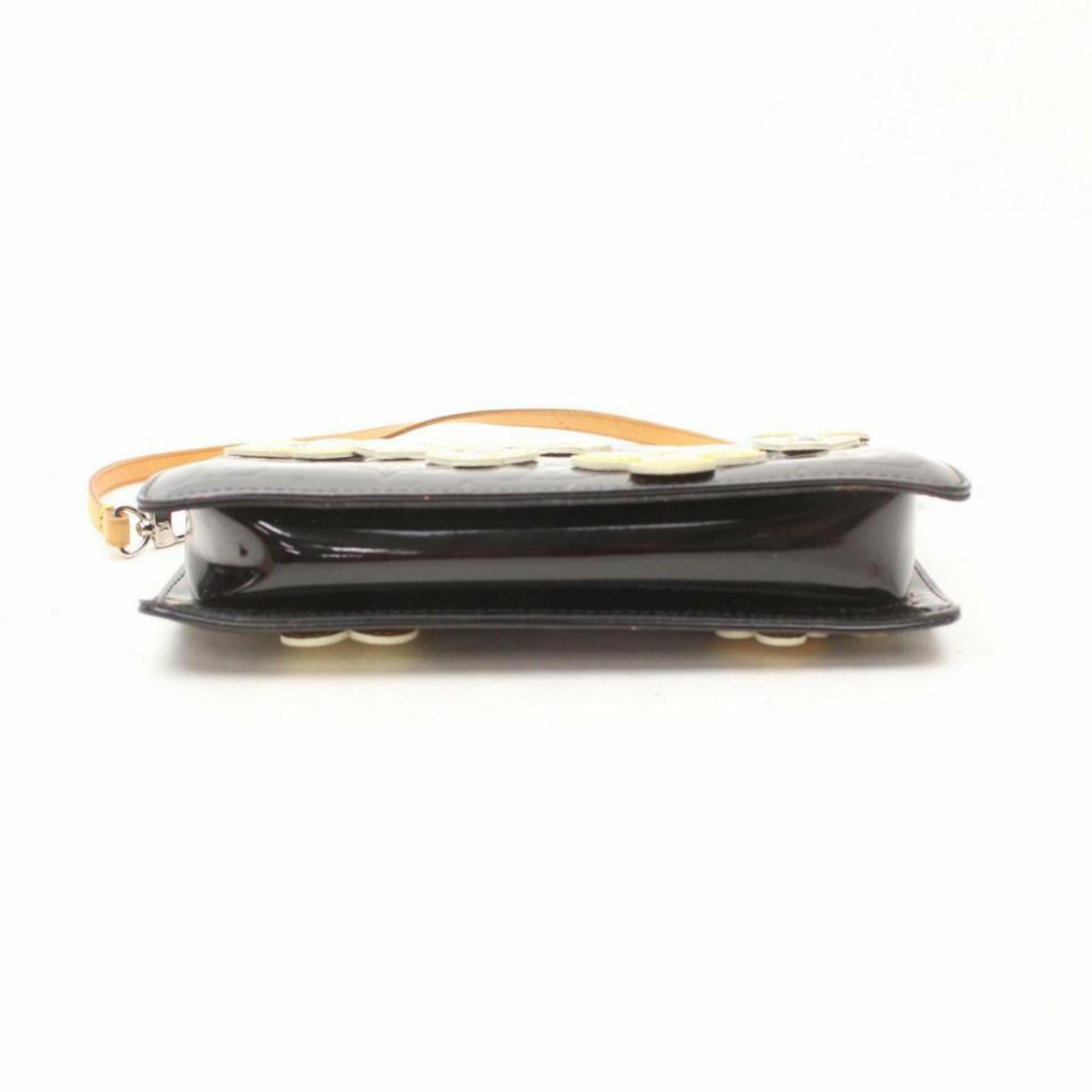 Black Louis Vuitton Lexington  Limited Edition Vernis Fleurs 870056 Shoulder Bag For Sale
