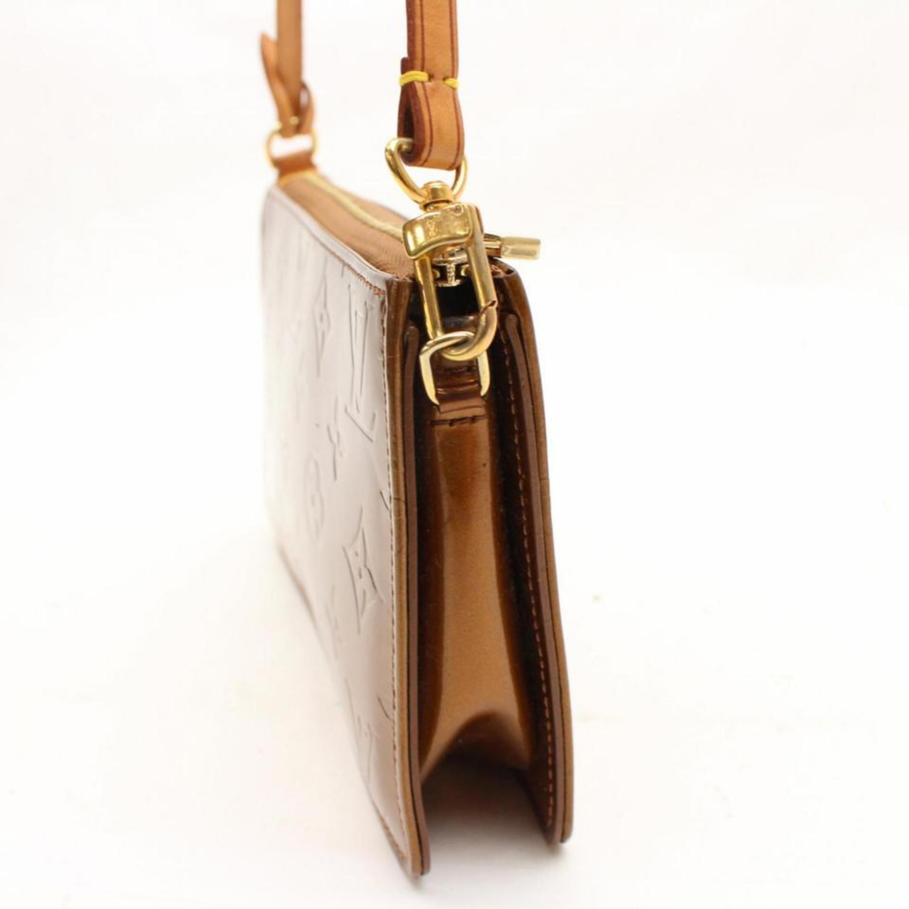 Louis Vuitton Lexington Pochette Bronze Vernis 867660 Brown Shoulder Bag For Sale 1